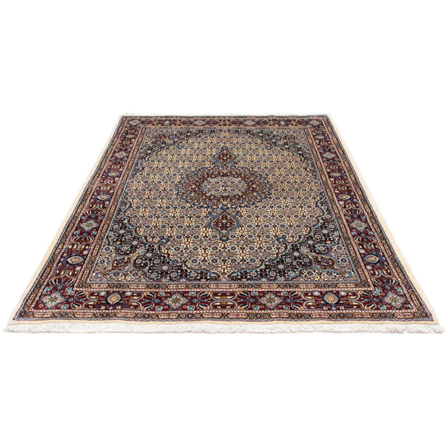 morgenland Wollen kleed Moud velden beige 250 x 146 cm Uniek exemplaar met certificaat afbeelding 1