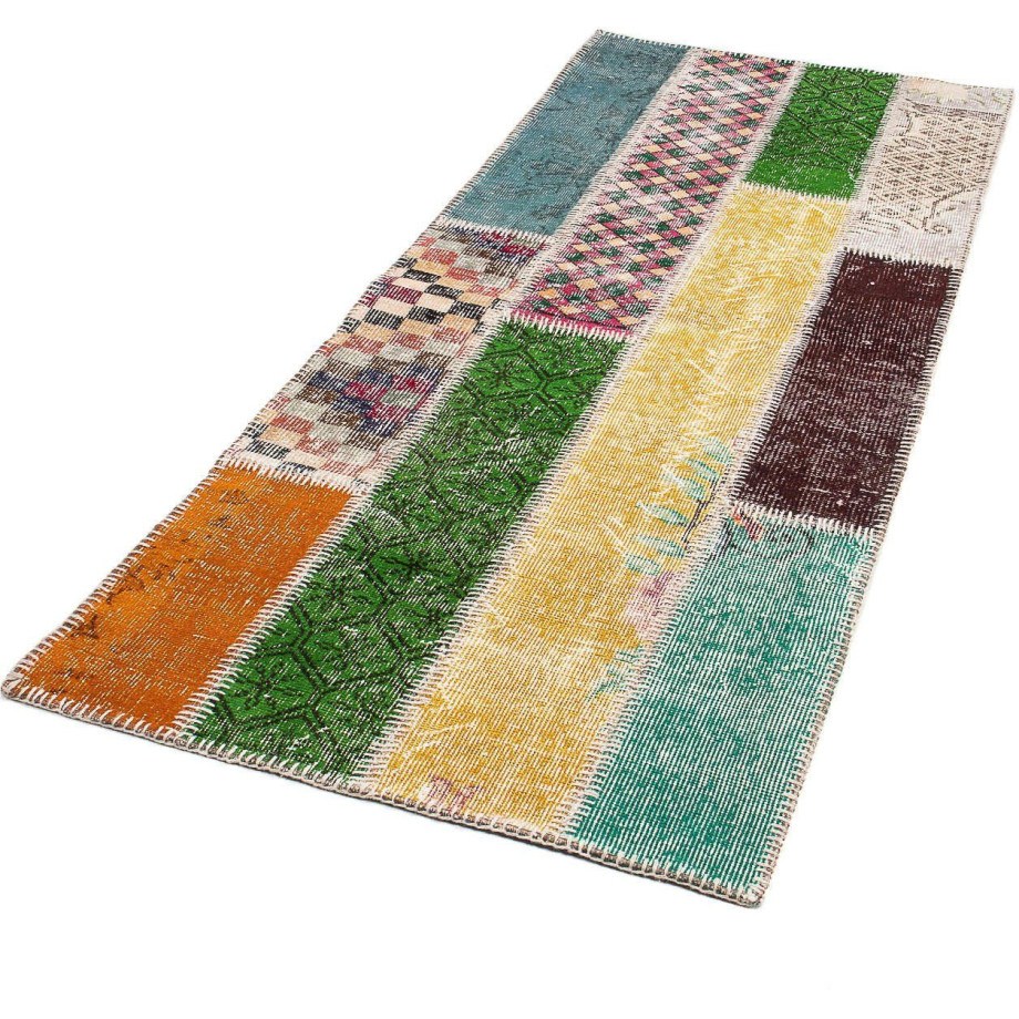 morgenland Wollen kleed Patchwork 244 x 172 cm afbeelding 1