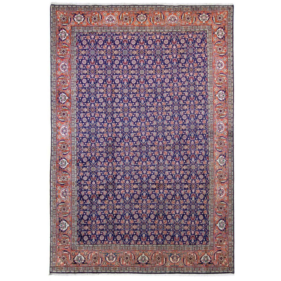 morgenland Wollen kleed Tabriz geheel gedessineerd Blu 289 x 198 cm afbeelding 1