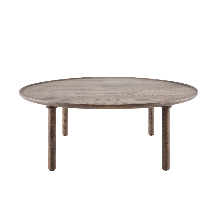 Mu coffee table houten salontafel donker eiken - Ø 100 cm Mu coffee table houten salontafel donker eiken - Ø 100 cm afbeelding 1
