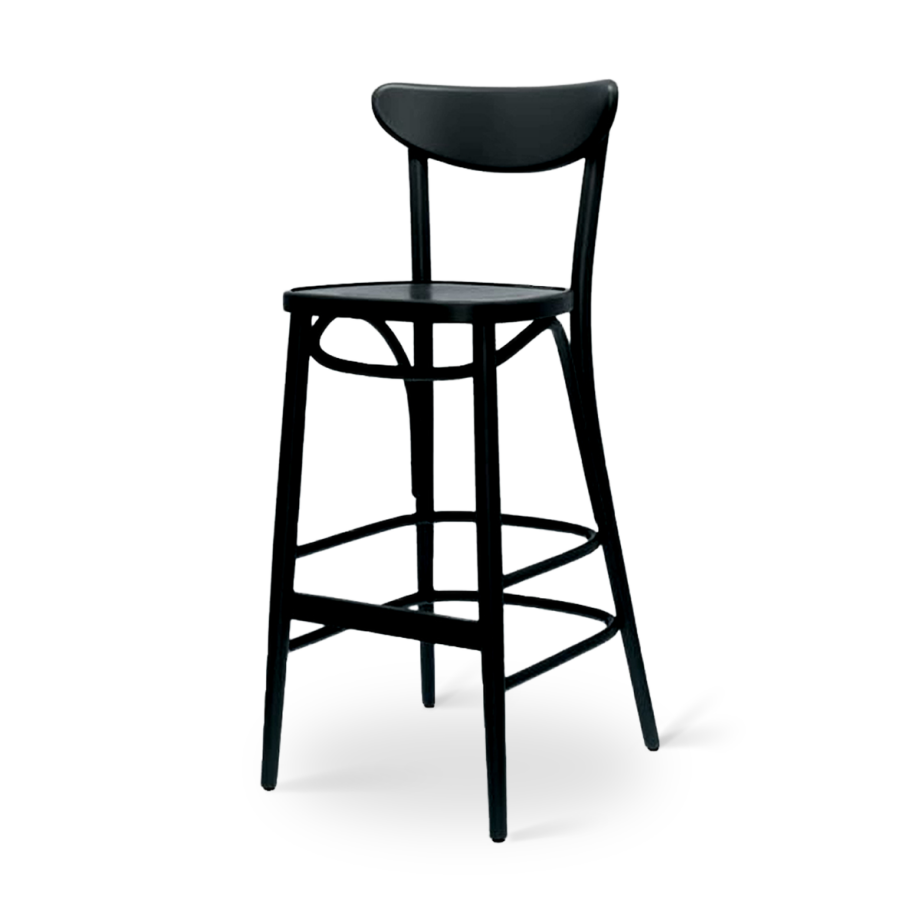 Musa houten barkruk zwart - 75 cm Musa houten barkruk zwart - 75 cm afbeelding 1