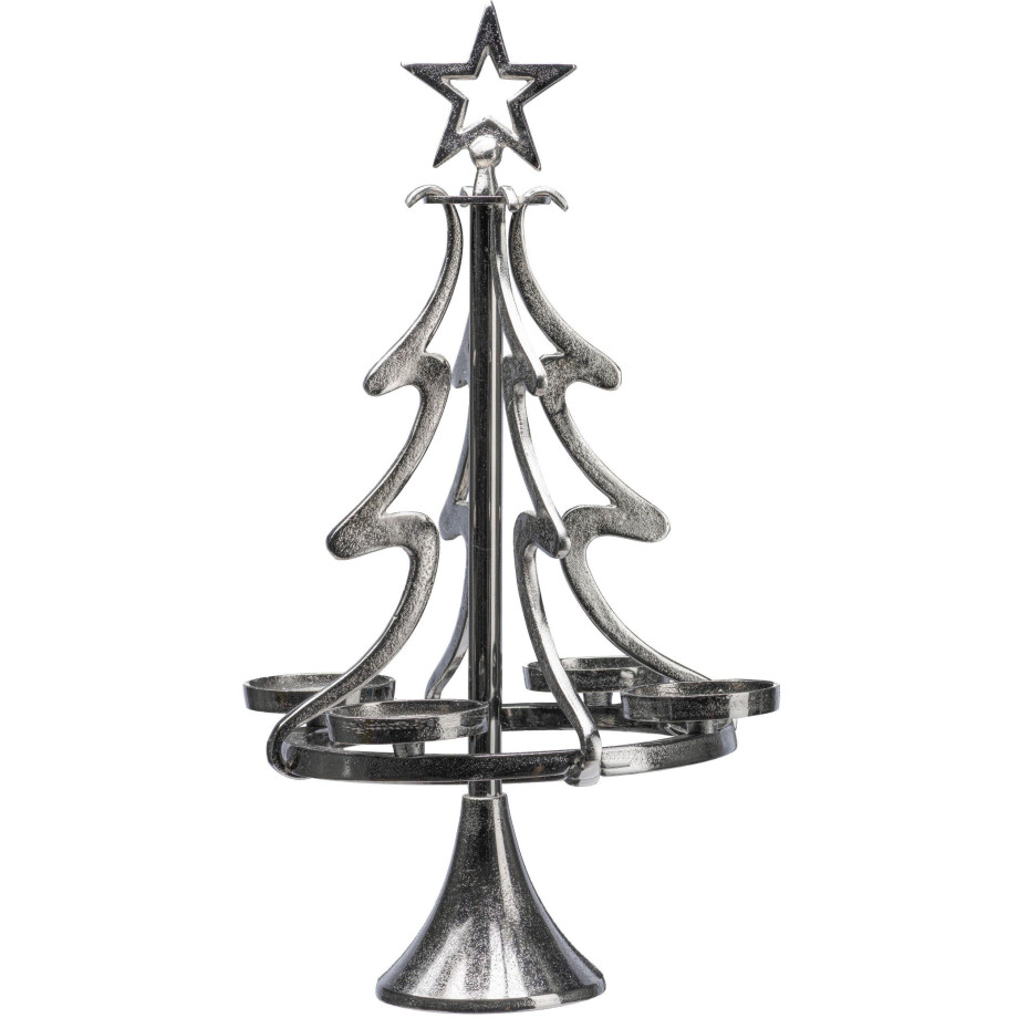 my home Adventsverlichting Dennenboom, kerstversiering Kaarsenstandaard van aluminium, hoogte 86 cm (1 stuk) afbeelding 1