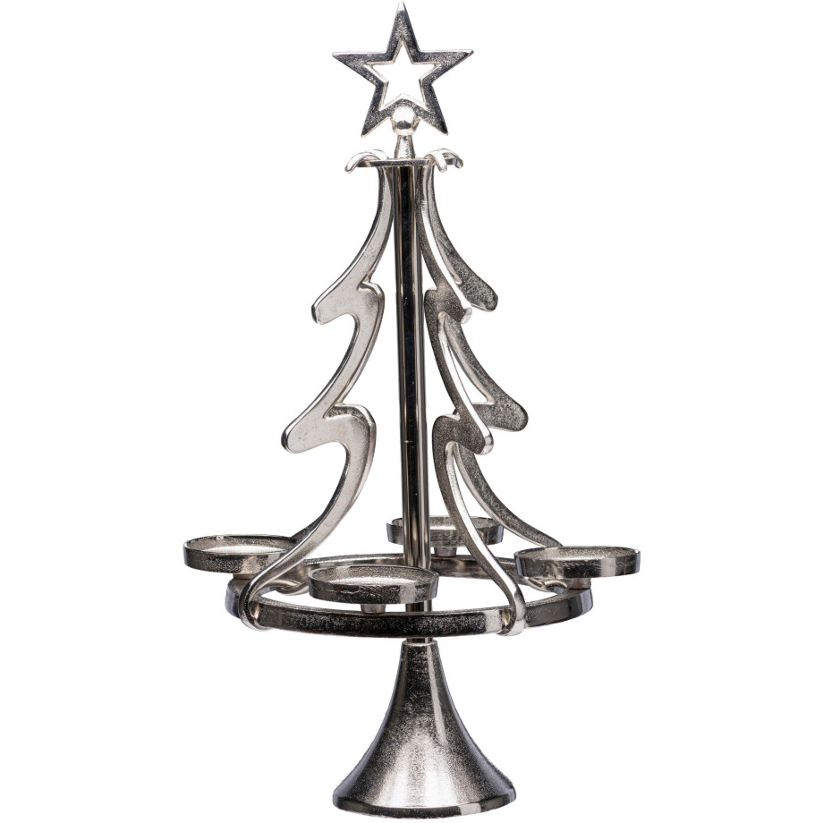 my home Adventsverlichting Dennenboom, kerstversiering Kaarsenstandaard van aluminium, hoogte 86 cm (1 stuk) afbeelding 1