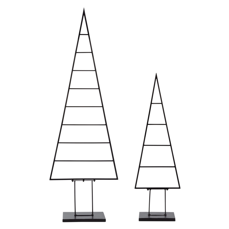 my home Deco-boom Maischa, kerstdecoratie van metaal Kerstboom voor individuele decoratie (set, 2 stuks) afbeelding 1