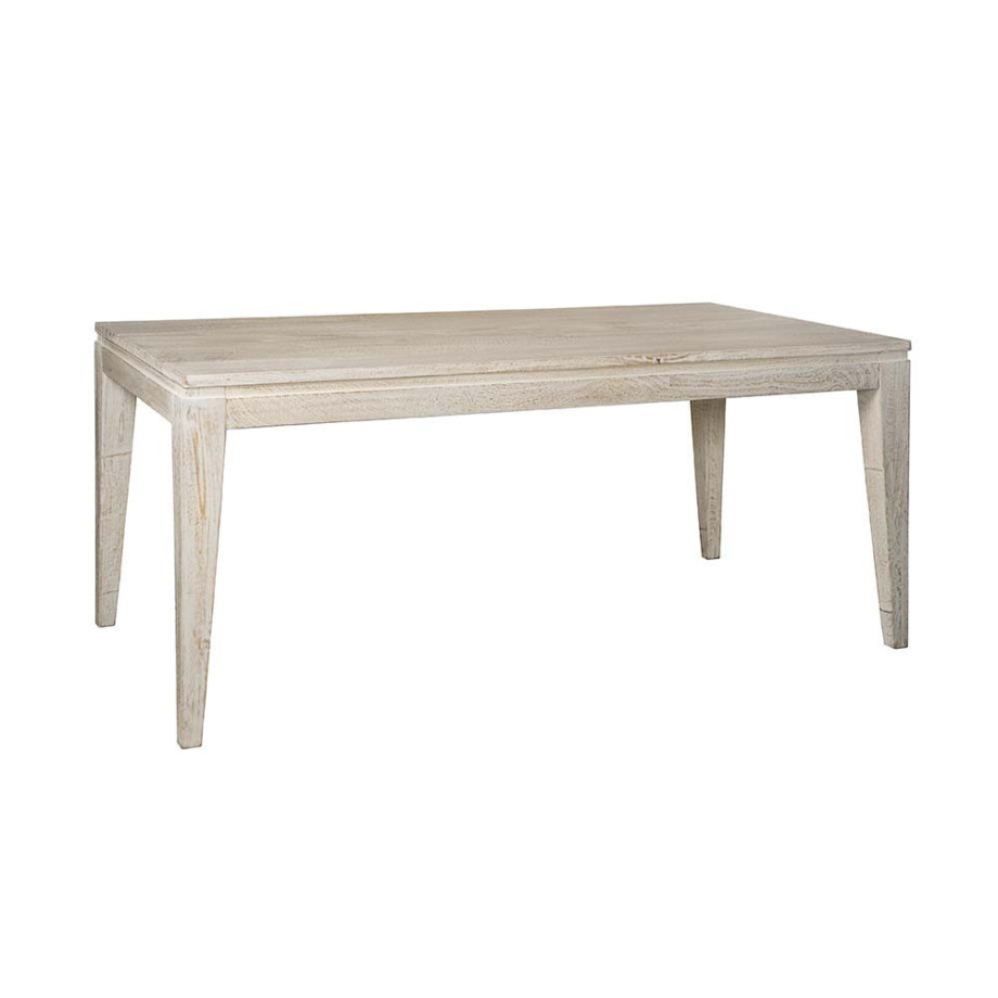 Tower Living Eettafel 'Vincenza' Whitewash Mangohout, 160 x 90cm afbeelding 1