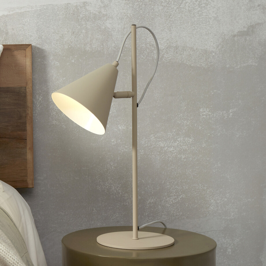 its about RoMi Tafellamp 'Lisbon' 50cm, kleur Zand afbeelding 1