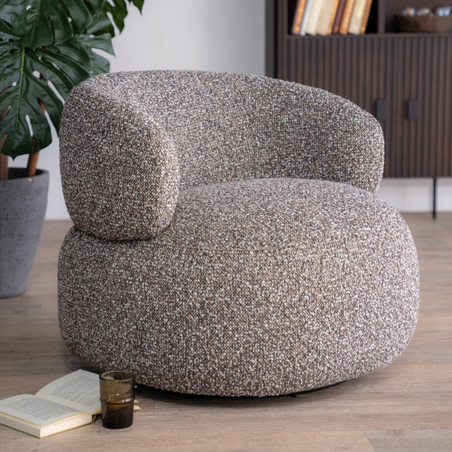 Eleonora Fauteuil 'Maeve' kleur Taupe afbeelding 1