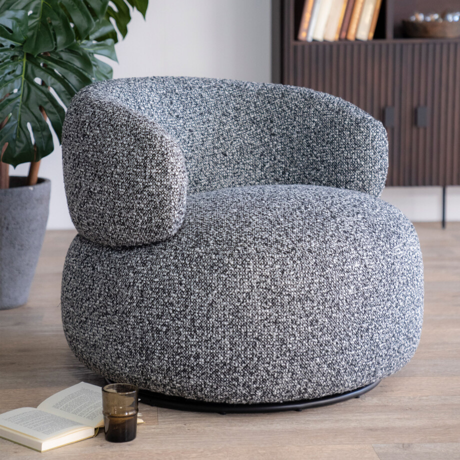 Eleonora Fauteuil 'Maeve' kleur Zwart afbeelding 1