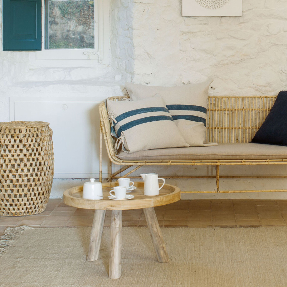 Kave Home Bijzettafel 'Glenda' 55cm, Teakhout afbeelding 1