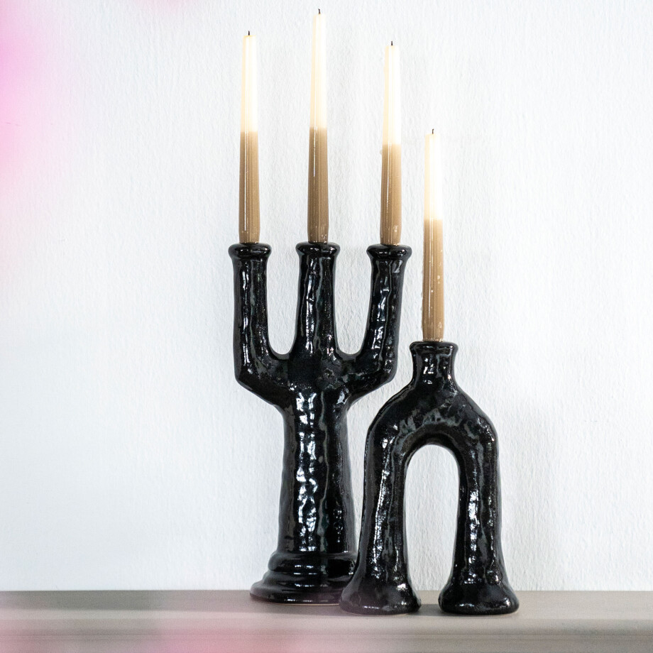 By-Boo Kaarshouder 'Blix' 38cm hoog, kleur Zwart afbeelding 1