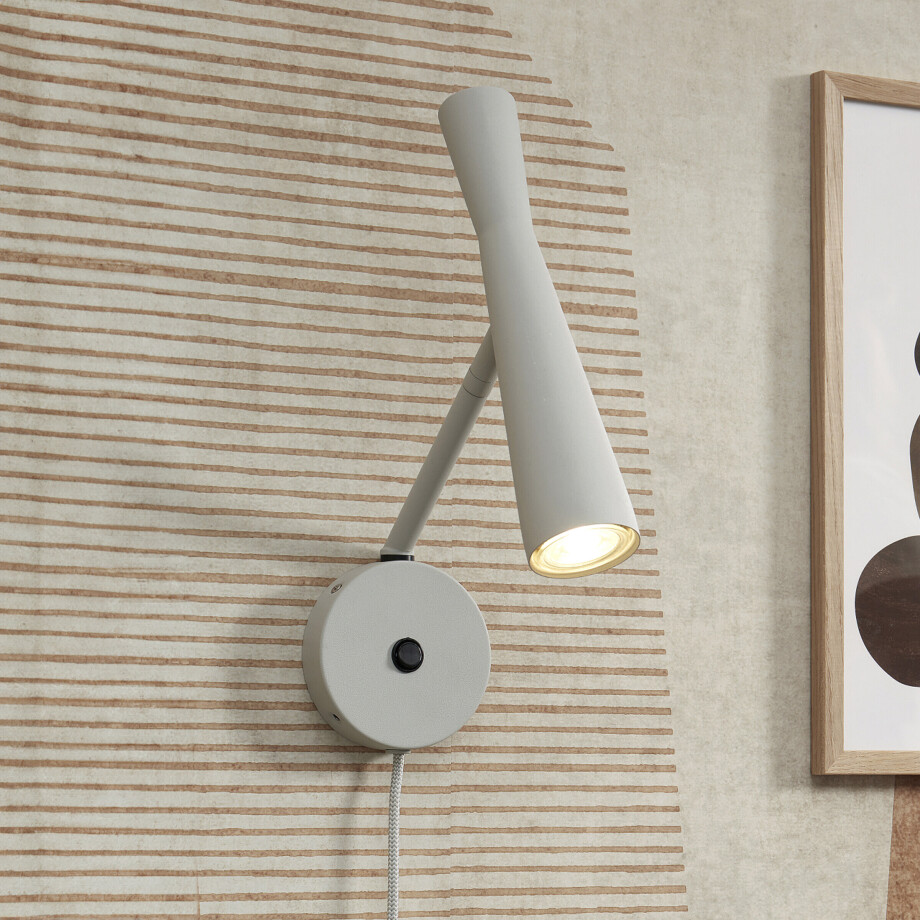 its about RoMi Wandlamp 'Bordeaux' kleur Lichtgrijs its about RoMi Wandlamp 'Bordeaux' kleur Lichtgrijs afbeelding 1
