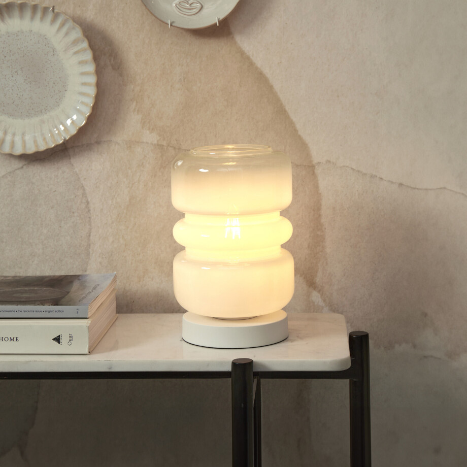 its about RoMi Tafellamp 'Verona' 23cm, kleur Wit its about RoMi Tafellamp 'Verona' 23cm, kleur Wit afbeelding 1