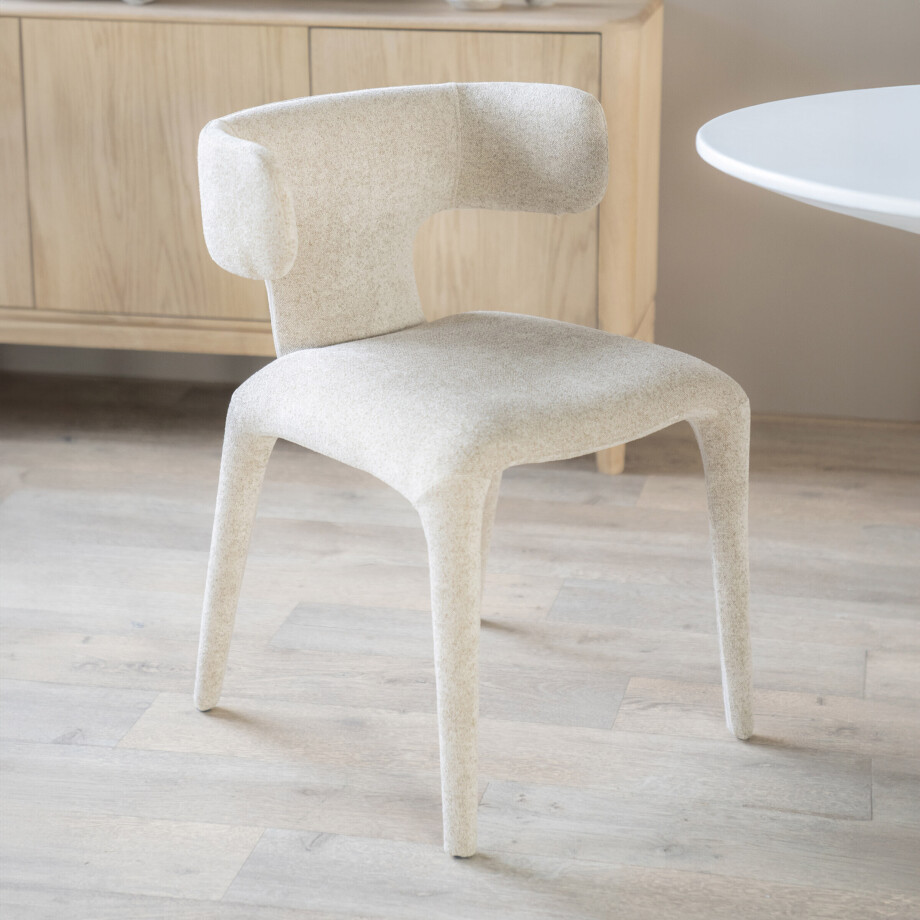 Eleonora Eetkamerstoel 'Dave' kleur Taupe afbeelding 1