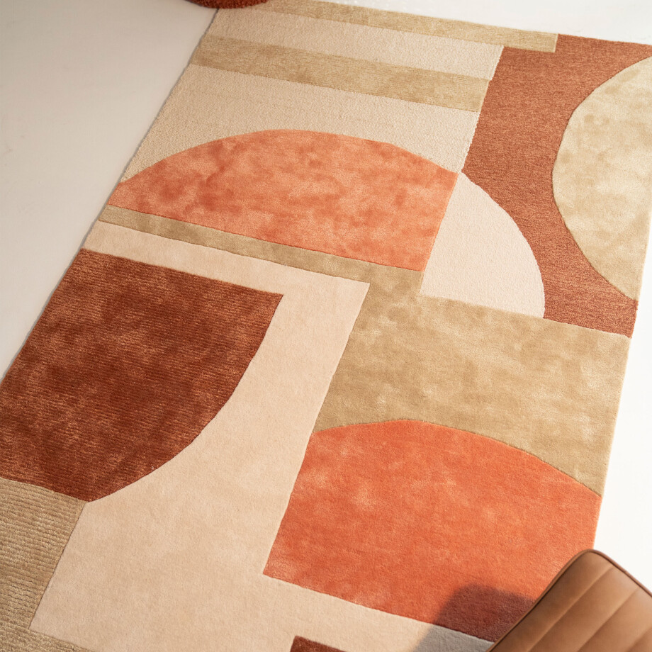 By-Boo Vloerkleed 'Kazi' 190 x 290cm, kleur Terracotta By-Boo Vloerkleed 'Kazi' 190 x 290cm, kleur Terracotta afbeelding 1