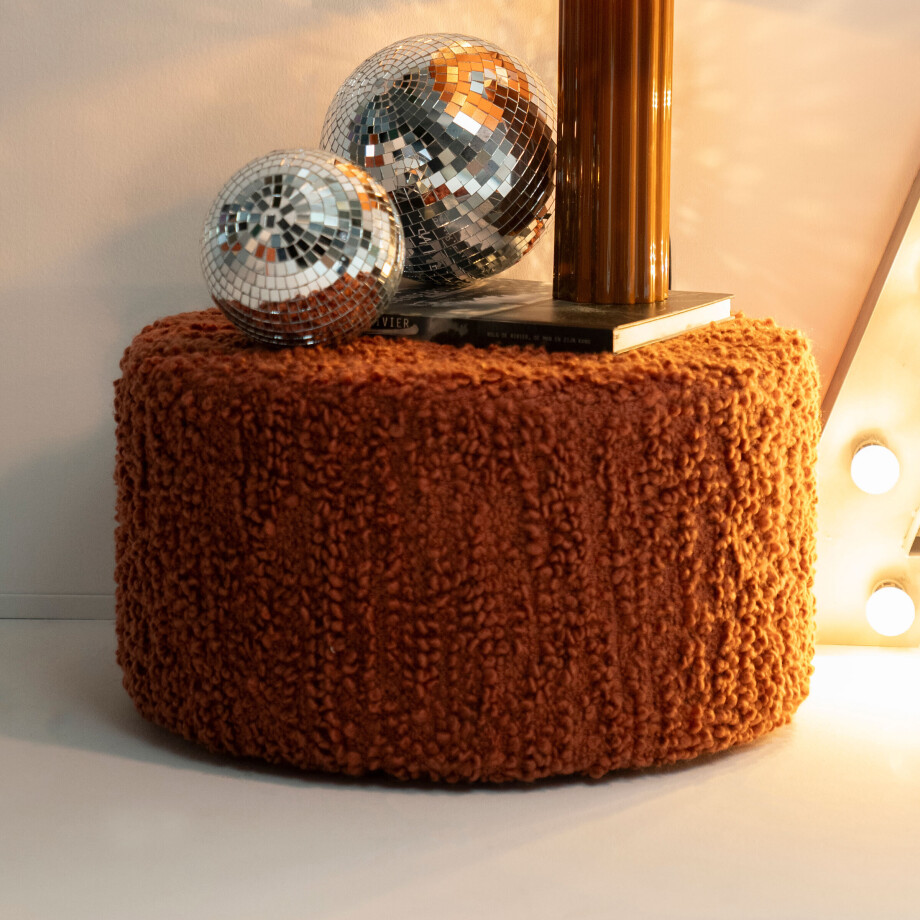 By-Boo Poef 'Vista' 60cm, kleur Terracotta afbeelding 1