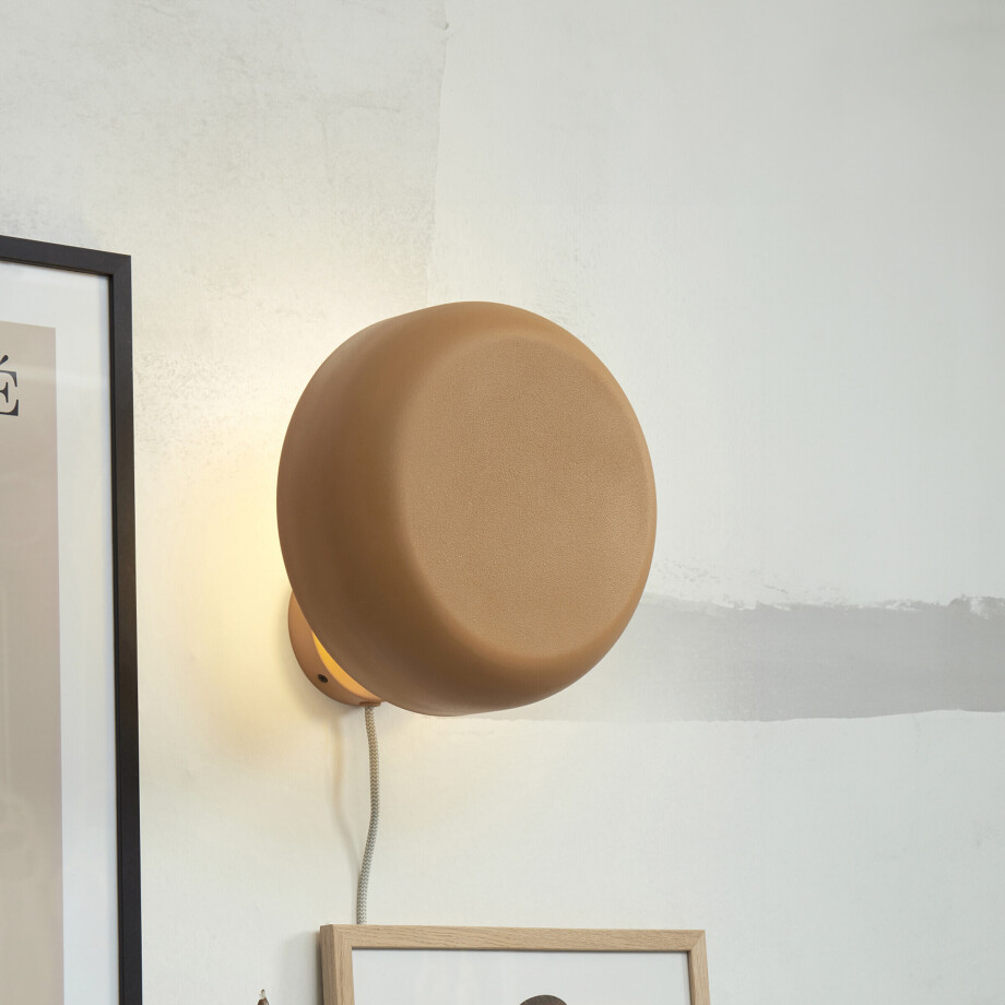 its about RoMi Wandlamp 'Porto' kleur Mosterdgeel afbeelding 1