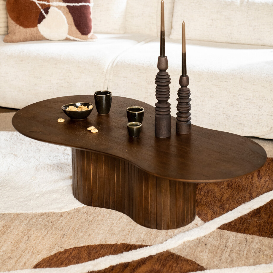 Eleonora Organische Salontafel 'Jordy' Mangohout, 130 x 70cm Eleonora Organische Salontafel 'Jordy' Mangohout, 130 x 70cm afbeelding 1