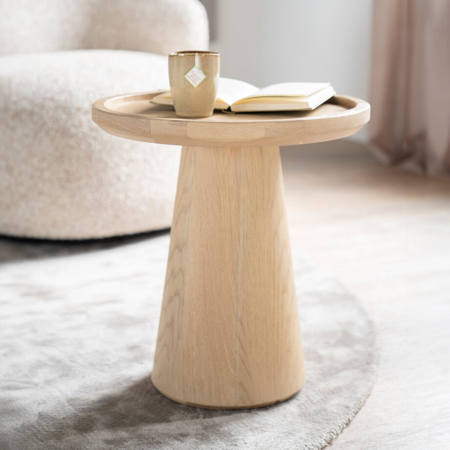 Eleonora Bijzettafel 'Leia' Eikenhout, 46cm afbeelding 1