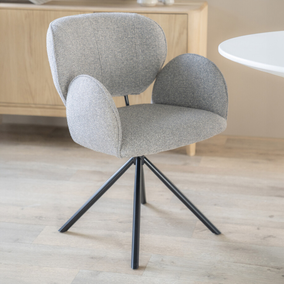 Eleonora Eetkamerstoel 'Rosalin' kleur Bruin afbeelding 1