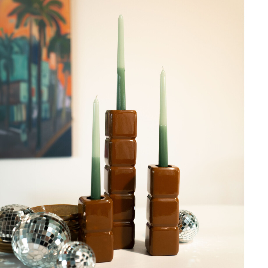By-Boo Kaarshouder 'Cube' Set van 3 stuks, kleur Mosterdgeel afbeelding 1