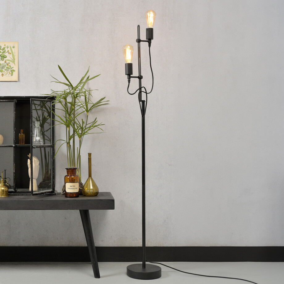 its about RoMi Vloerlamp 'Seattle' Verstelbaar, kleur Zwart afbeelding 
