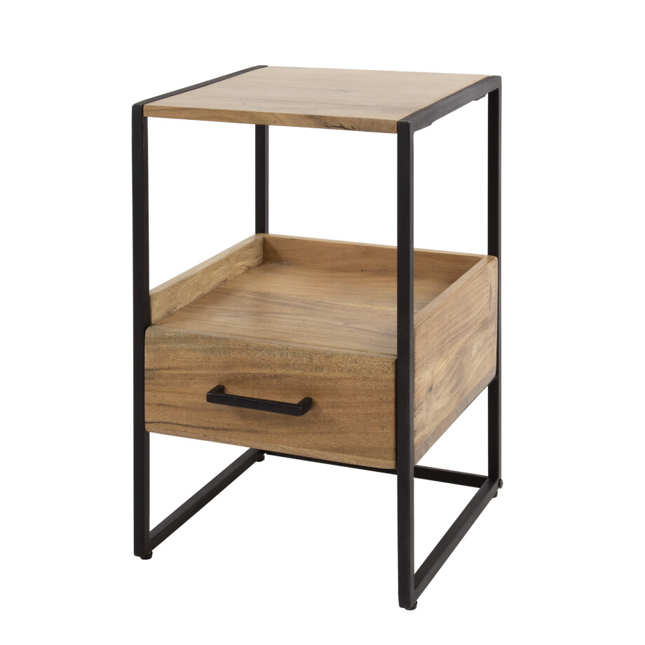 Nachtkastje 1 Lade XS niche acacia hout Nachtkastje 1 Lade XS niche acacia hout afbeelding 1