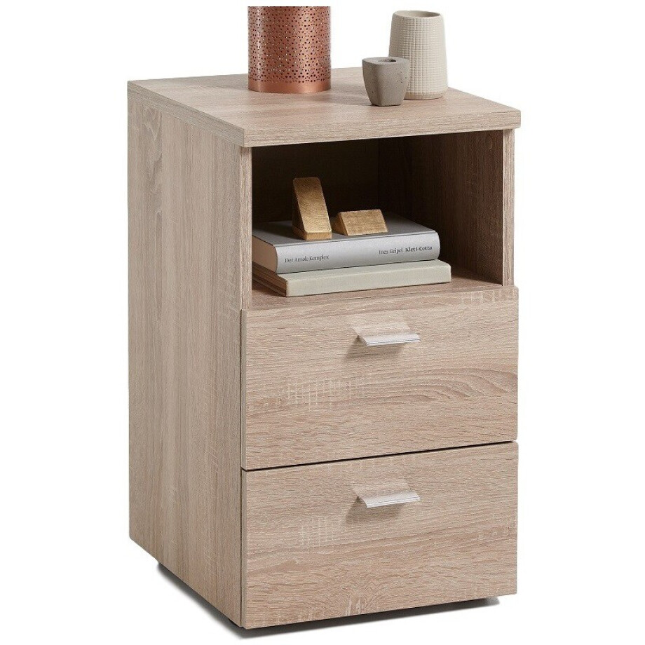 Nachtkastje Colima Small 62 cm hoog - Eiken afbeelding 1