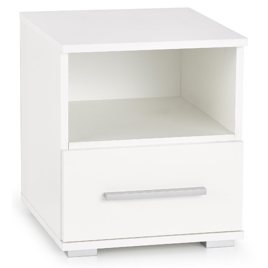 Nachtkastje Lima 44 cm hoog in hoogglans wit afbeelding 1