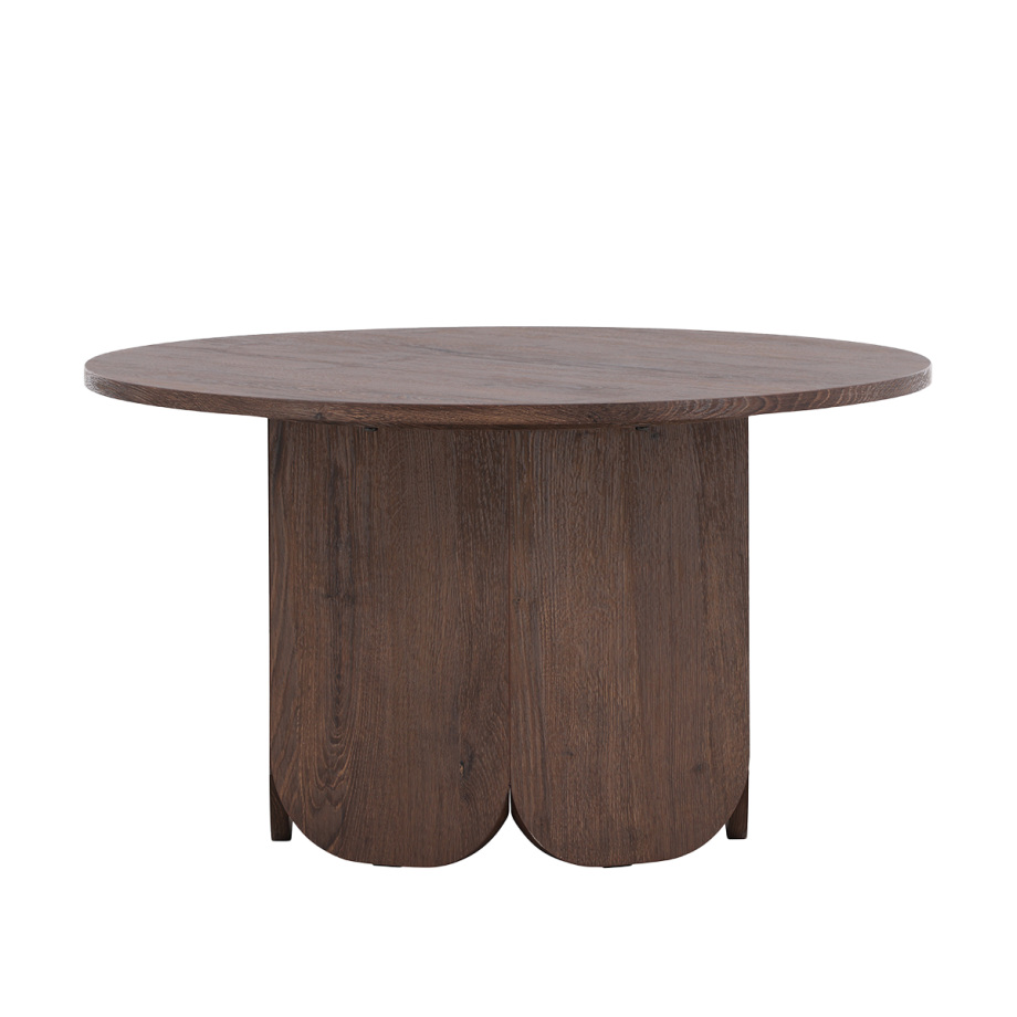 Naftali ronde houten salontafel donkerbruin - Ø 80 cm afbeelding 1