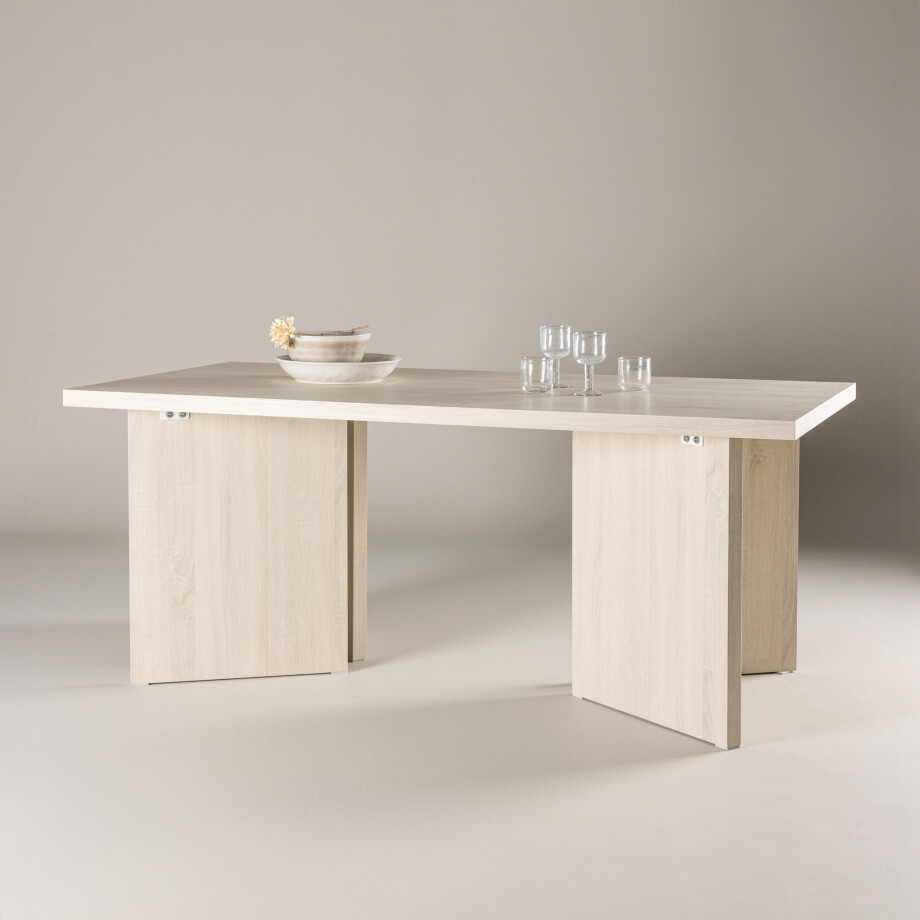 Nohr Eettafel 'Navarro' 180 x 90cm, kleur Whitewash afbeelding 1