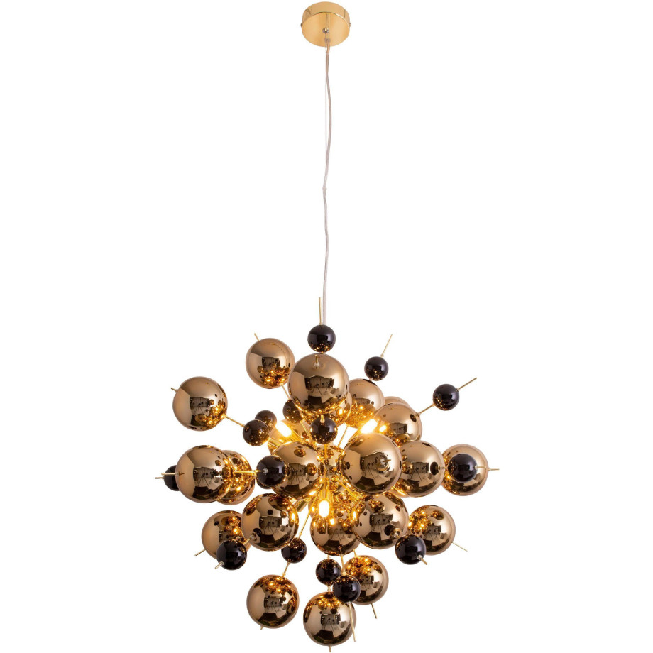 näve Hanglamp Explosie met goudglanzende glazen ballen, voor 10 x g9 fitting, ø 65 cm (1 stuk) afbeelding 1