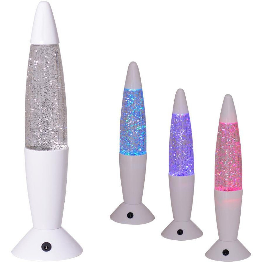 näve Led-tafellamp Glitter Materiaal: metaal, kunststof, kleur: multicolour, aan-uitschakelaar afbeelding 1