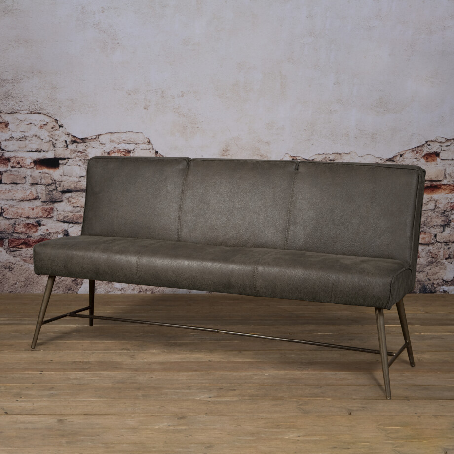 Tower Living Eetkamerbank 'Belmonte' 155cm, kleur grijs Tower Living Eetkamerbank 'Belmonte' 155cm, kleur grijs afbeelding 1