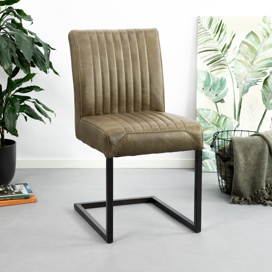 Eetkamerstoel 'Ferro', kleur groen Eetkamerstoel 'Ferro', kleur groen afbeelding 1