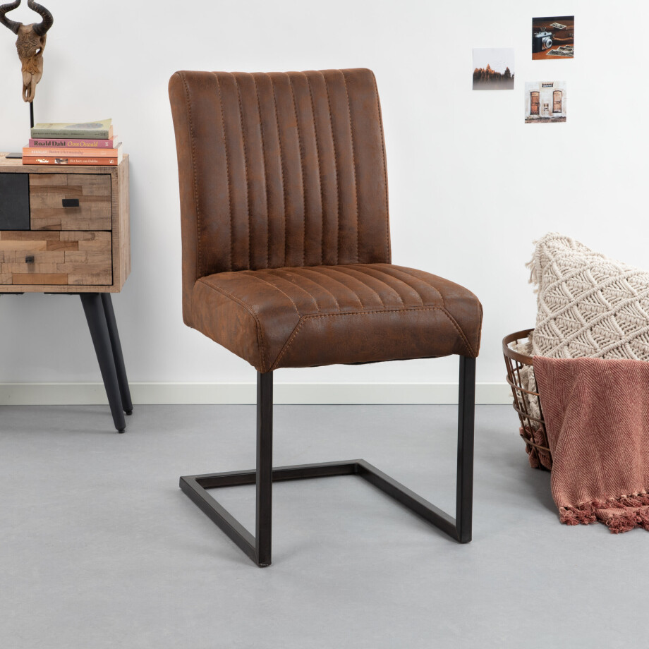 Eetkamerstoel 'Ferro', kleur donkerbruin Eetkamerstoel 'Ferro', kleur donkerbruin afbeelding 1