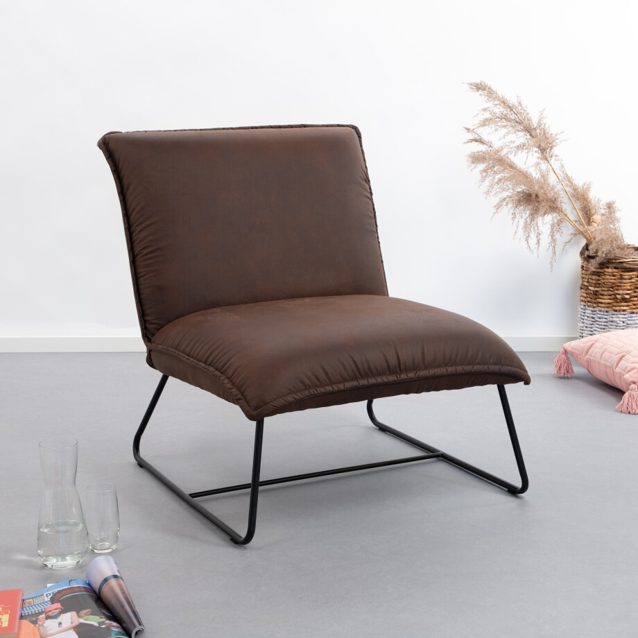 Tower Living Fauteuil 'Vilar', kleur bruin Tower Living Fauteuil 'Vilar', kleur bruin afbeelding 1