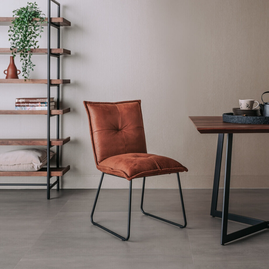 Tower Living Eetkamerstoel 'Seda' kleur cognac afbeelding 1