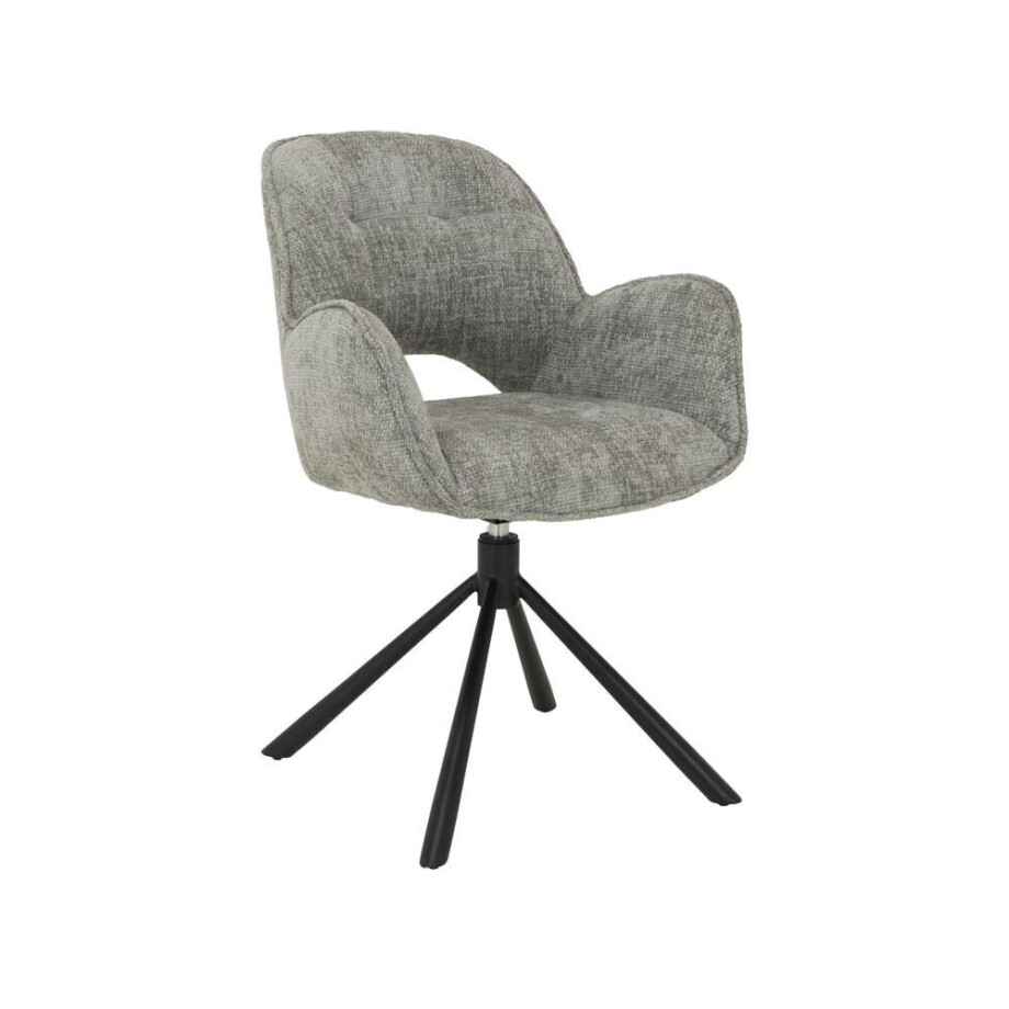 Tower Living Draaibare Eetkamerstoel 'Isola' kleur Zilver afbeelding 1