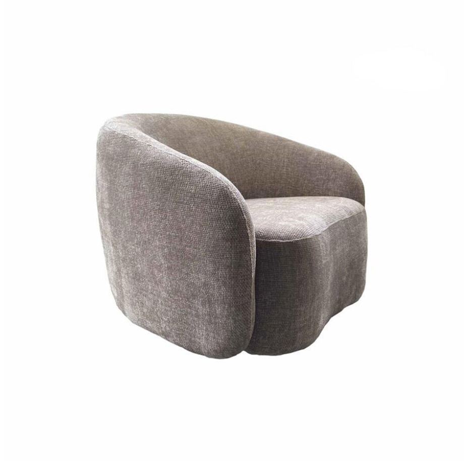 Tower Living Draaifauteuil 'Castro' Chenille, kleur Beige afbeelding 1