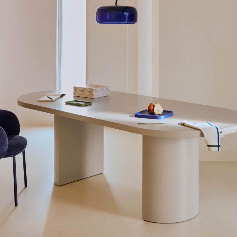 Kave Home Ovale Eettafel 'Nealy' 200 x 100cm, kleur Ecru Kave Home Ovale Eettafel 'Nealy' 200 x 100cm, kleur Ecru afbeelding 1