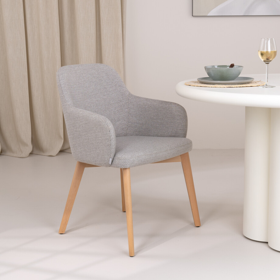 Kave Home Eetkamerstoel 'Nelida' kleur Bruin afbeelding 1