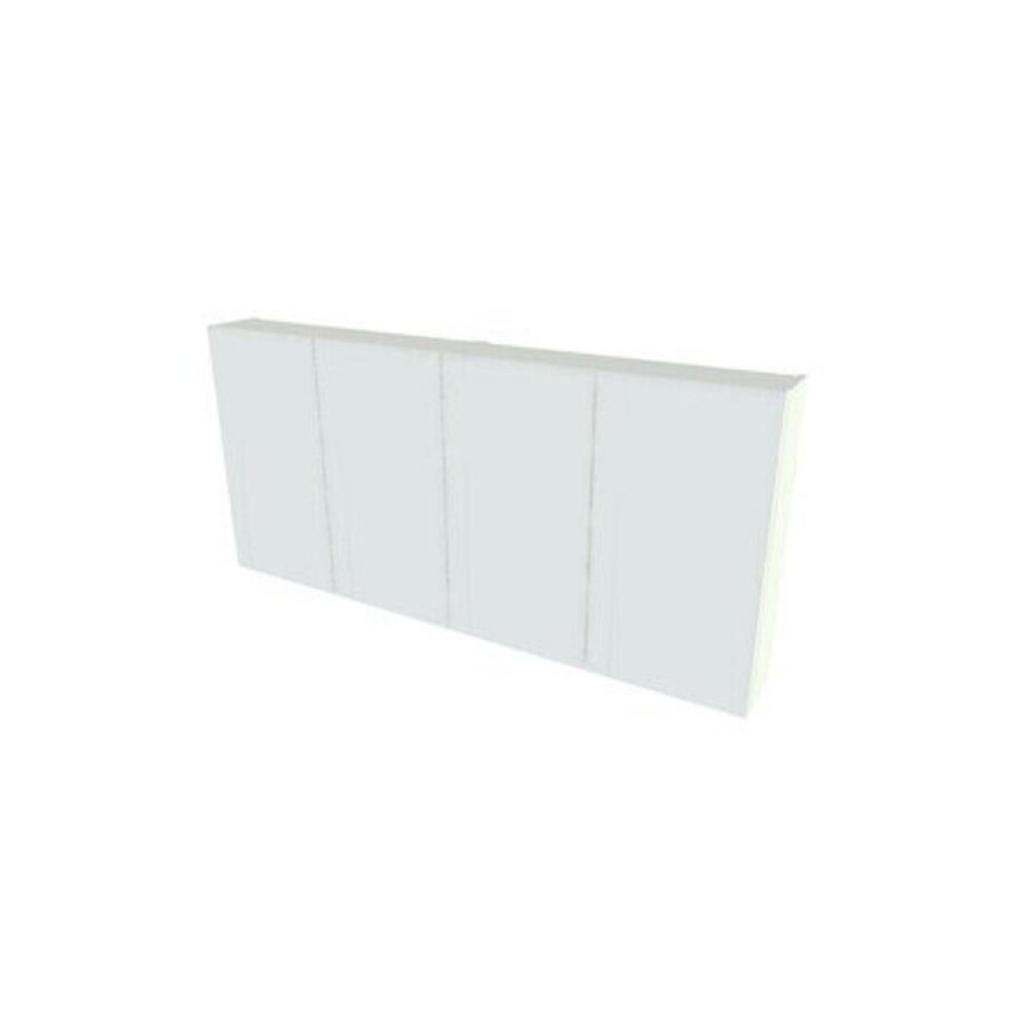 Nemo Spring Nebulo luxe spiegelkast - 140x65x17.8cm cm - 4 dubbelzijdige spiegeldeuren - glazen leggers - met stopcontact - zonder schakelaar - kleur: White Standard 20054321 afbeelding 1