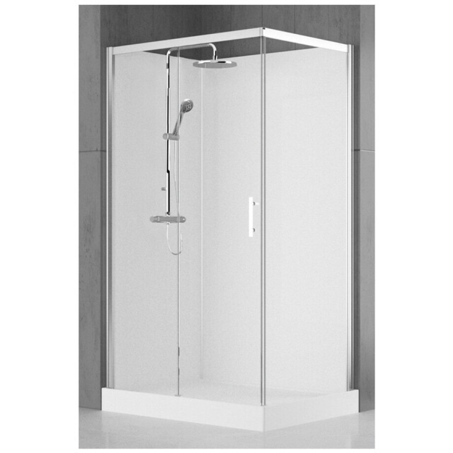 Nemo Spring Vidrio Douchecabine - links - 120x90cm - schuifdeur - vaste wanden - veiligheidsglas - thermostatische douchekraan VMV2P290ST-1B Nemo Spring Vidrio Douchecabine - links - 120x90cm - schuifdeur - vaste wanden - veiligheidsglas - thermostatische douchekraan VMV2P290ST-1B afbeelding 1