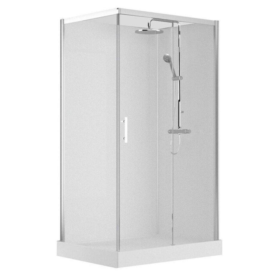 Nemo Spring Vidrio Douchecabine - rechts - 120x90cm - schuifdeur - vaste wanden - veiligheidsglas - thermostatische douchekraan VMV2P290DT-1B Nemo Spring Vidrio Douchecabine - rechts - 120x90cm - schuifdeur - vaste wanden - veiligheidsglas - thermostatische douchekraan VMV2P290DT-1B afbeelding 1
