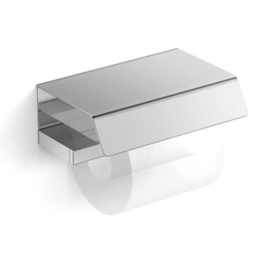 Nemo Spring Vigor papierhouder met deksel wandmontage 170 x 60 x 110 mm messingroestvrij staal geborsteld nikkel 31041A-SN afbeelding 1