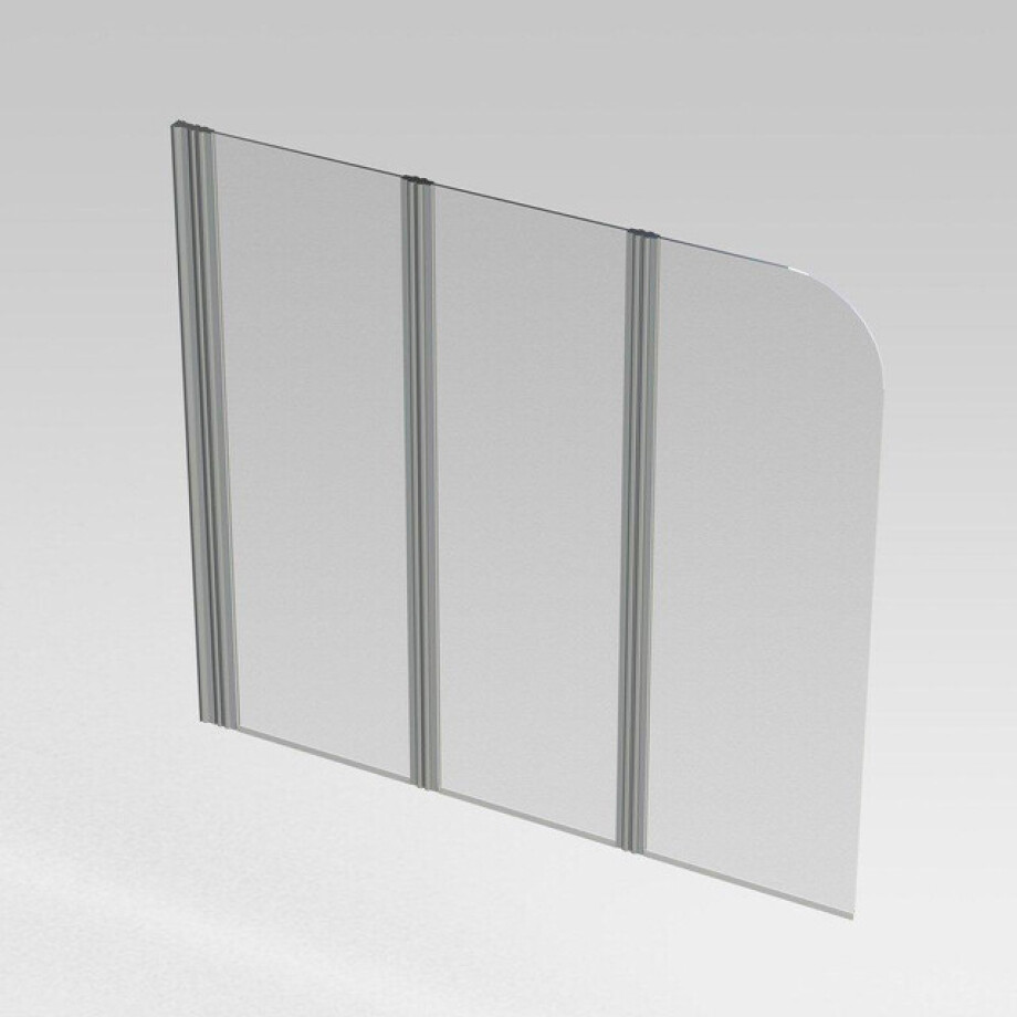 Nemo Start Pannello badwand 3delig 150x140cm helder glas aluminium gepolijst omkeerbaar MW3DB Nemo Start Pannello badwand 3delig 150x140cm helder glas aluminium gepolijst omkeerbaar MW3DB afbeelding 1