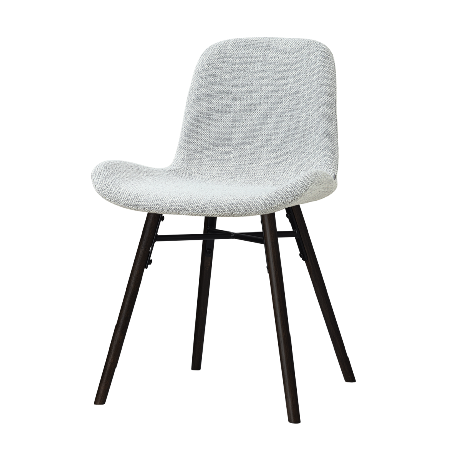 Nena-Fé eetkamerstoel grijs melange - zwart houten onderstel Nena-Fé eetkamerstoel grijs melange - zwart houten onderstel afbeelding 1