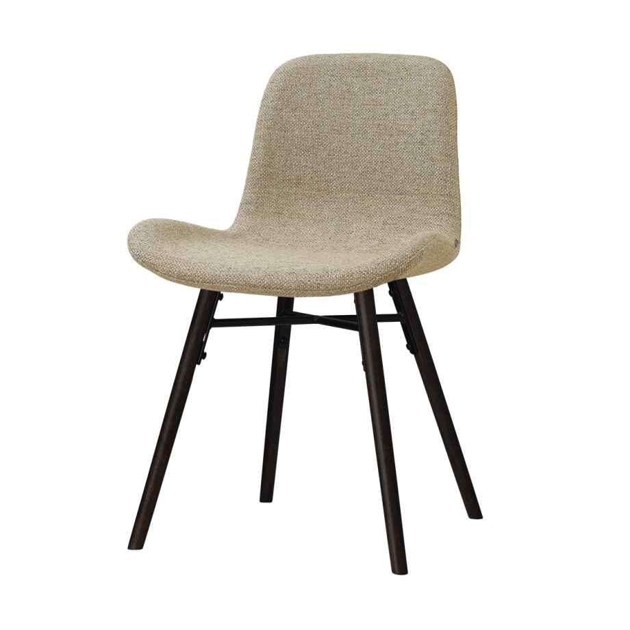 Nena-Fé eetkamerstoel taupe melange - zwart houten onderstel Nena-Fé eetkamerstoel taupe melange - zwart houten onderstel afbeelding 1