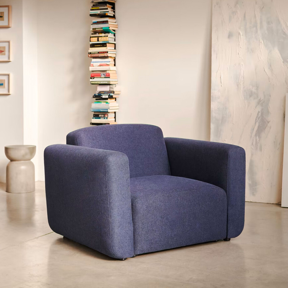 Kave Home Fauteuil 'Neom' kleur Donkerblauw Kave Home Fauteuil 'Neom' kleur Donkerblauw afbeelding 1