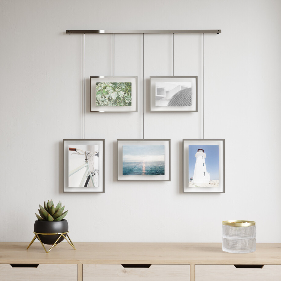 Umbra Fotolijst 'Exhibit' Set van 5 stuks, kleur Chroom afbeelding 1